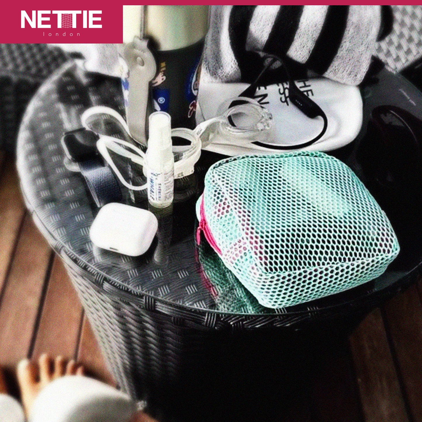 Game Ready | Mesh Carry Pouch | Lightweight Breathable Organizer with Clip